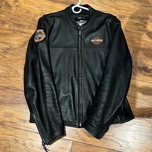 Harley Davidson Mens Leather Coat Large
